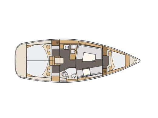 Sailboat ELAN 35 Impression Plattegrond van de boot
