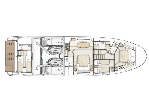 Motor Yacht  Azimut 60 Σχέδιο κάτοψης σκάφους