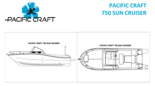Motorboat Pacific Craft 750 Sun Cruiser Boot Grundriss