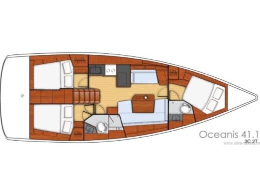 Sailboat Beneteau Oceanis 41.1 boat plan