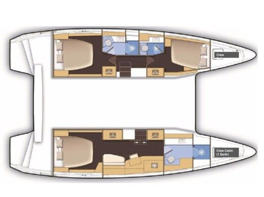 Catamaran  Lagoon 42 boat plan