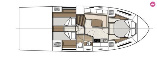 Motorboat Beneteau Gran Turismo 40 boat plan