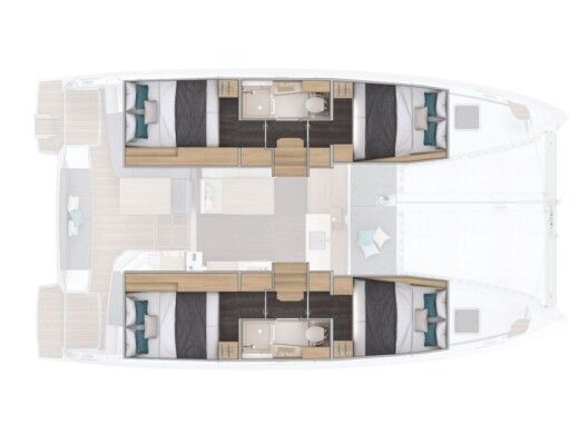 Catamaran  Lagoon 38 Plan du bateau