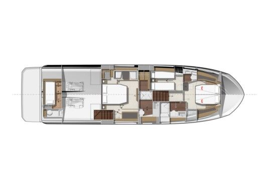 Motor Yacht Jeanneau Prestige 590 Fly Boat design plan