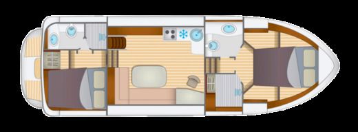 Houseboat Linssen 349 GS Plano del barco