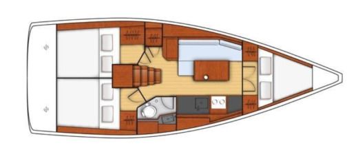 Sailboat Beneteau 351 boat plan