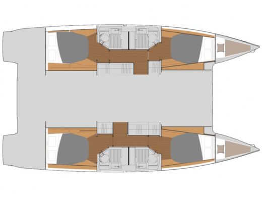 Catamaran  Fountaine Pajot Astréa 42 Boat layout
