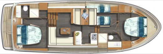 Motorboat Linssen 35 SL AC Boot Grundriss