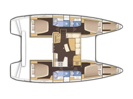 Catamaran  Lagoon 42 boat plan