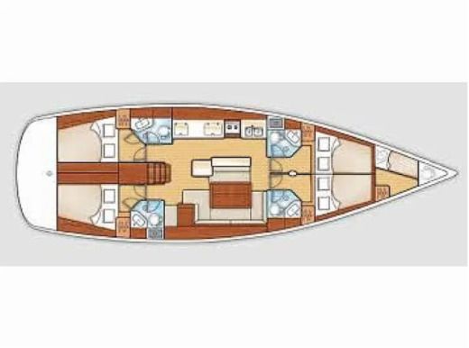 Sailboat BENETEAU OCEANIS 50 boat plan