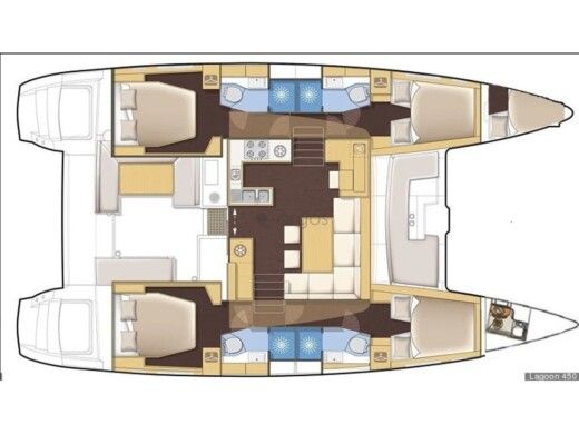 Catamaran  Lagoon 450F Plan du bateau