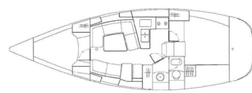 Sailboat Jeanneau Sun Odyssey 37 Boat layout