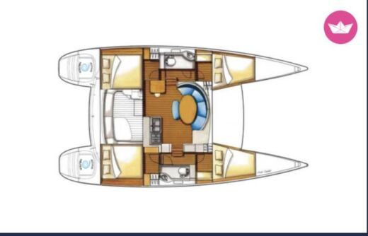 Catamaran Lagoon Lagoon 380 Boat layout