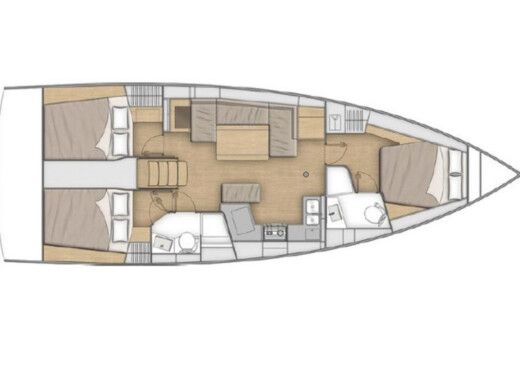 Sailboat Beneteau Oceanis 40.1 Boat layout