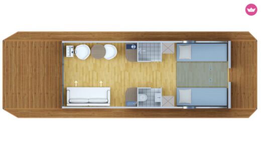 Houseboat Nautilus Hausboote Nautino maxi FS 5 - führerscheinpflichtig Boot Grundriss