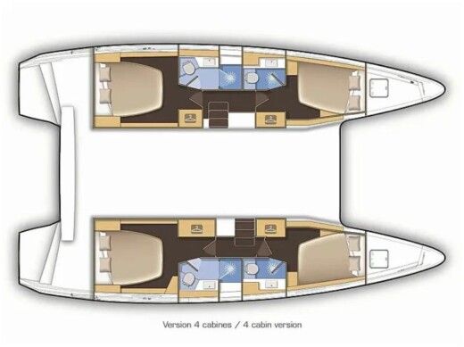 Catamaran  Lagoon 42 A/C & GEN. boat plan