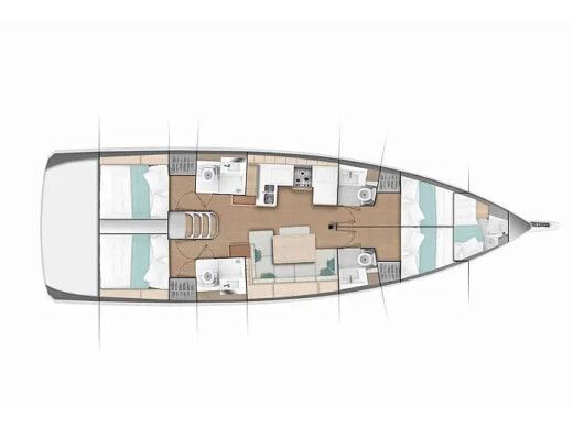 Sailboat Jeanneau Sun Odyssey 490 boat plan