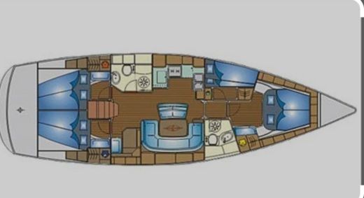 Sailboat Bavaria 46 Cruiser boat plan