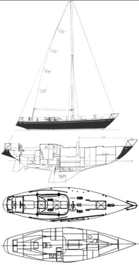 Sailboat Swan 43 boat plan
