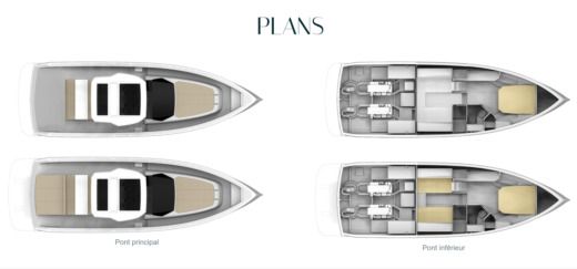 Motorboat Pardo Pardo 43 Boat layout