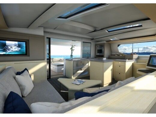 Catamaran Saona Saona 47 quintet Plattegrond van de boot