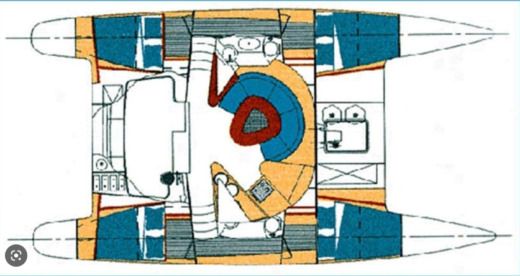 Catamaran Fountaine Pajot Athena 38 boat plan