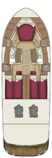 Motorboat Adriana 44 BT Boat layout