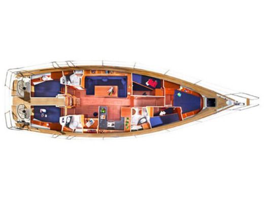Sailboat  Oceanis 40.1 (3 cab) Boat layout