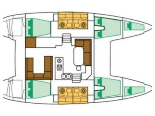 Catamaran Lagoon Lagoon 400 S2 Plano del barco