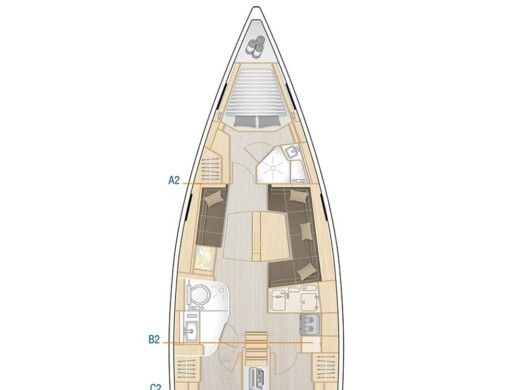 Sailboat HANSE HANSE 418 Boat layout
