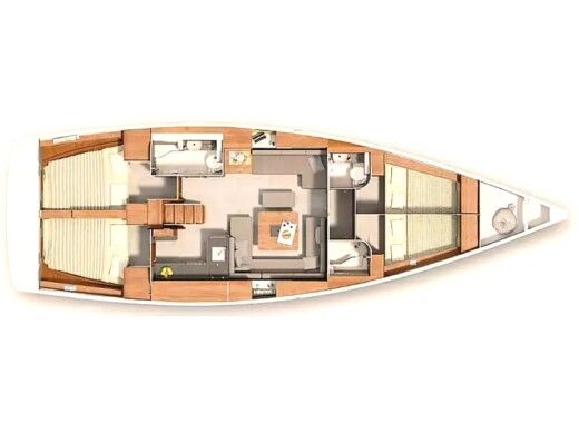 Sailboat Hanse 455 Plano del barco