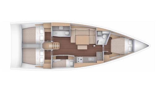Sailboat Dufour Dufour 430 Grand Large Boat layout