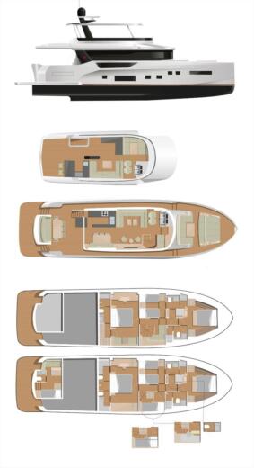 Motor Yacht Sirena Yacht Sirena 68 Boot Grundriss