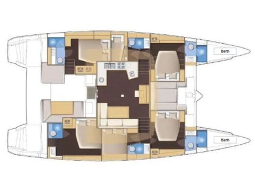 Catamaran Lagoon Lagoon 52f boat plan