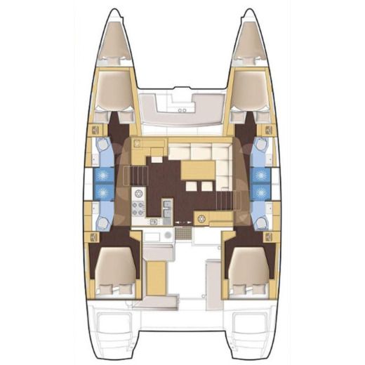 Catamaran Lagoon 450 F boat plan
