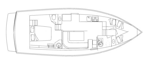 Motor Yacht Halvorsen Grand Banks Island Gypsy 42 boat plan