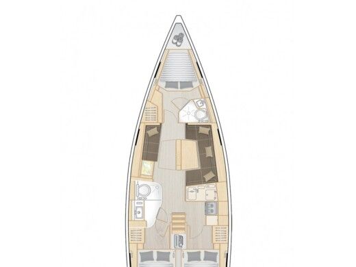 Sailboat HANSE 418 Plano del barco