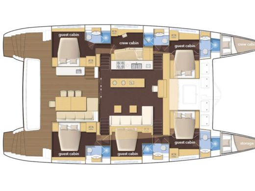 Catamaran Lagoon Lagoon 620 Plan du bateau