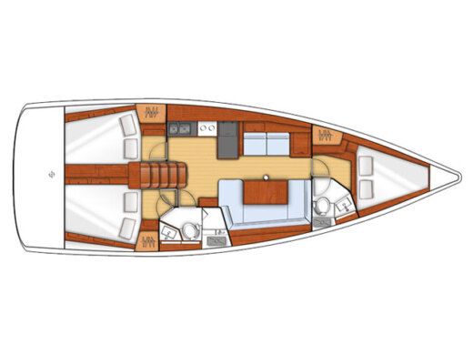 Sailboat BENETEAU OCEANIS 41 boat plan