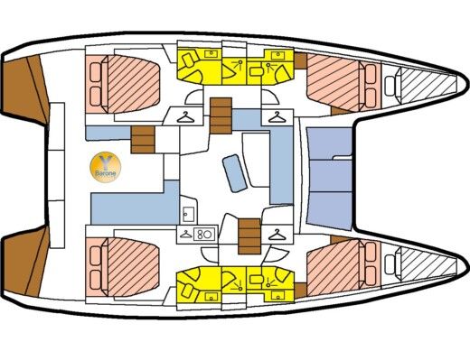 Catamaran  Lagoon 42 boat plan