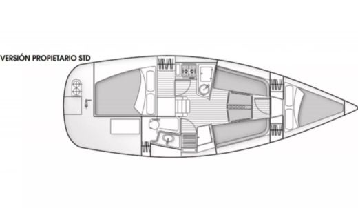 Sailboat RO 450 Planta da embarcação