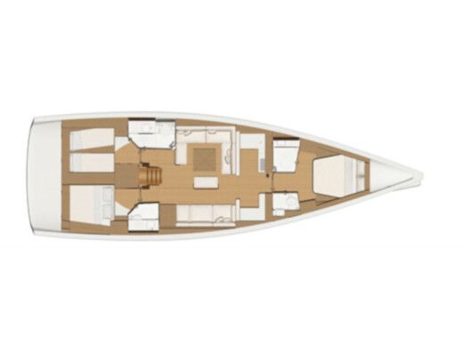 Sailboat DUFOUR 520 Grand Large Σχέδιο κάτοψης σκάφους