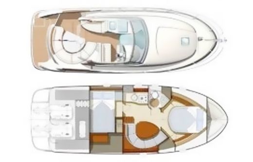 Motorboat Jeanneau PRESTIGE 34 boat plan