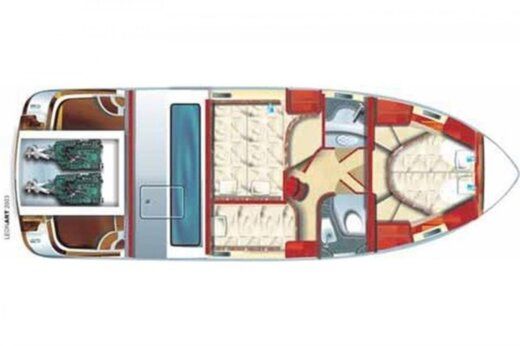 Motorboat Lisail Dubrovnik Galeon 330 Fly Boot Grundriss