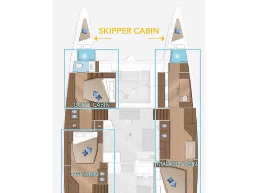 Catamaran Lagoon Lagoon 52 F Owner Version Planta da embarcação