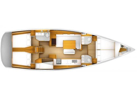 Sailboat JEANNEAU SUN ODYSSEY 519 Boat layout