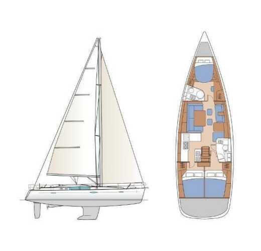 Sailboat Beneteau Oceanis 46 boat plan