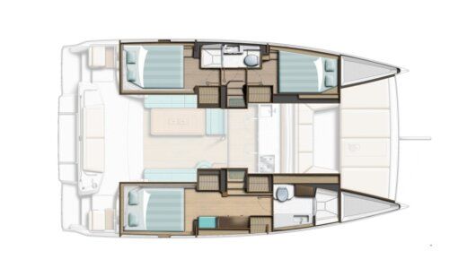 Catamaran Bali 40 Boot Grundriss