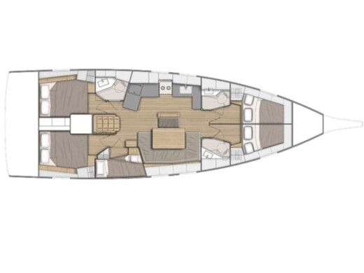 Sailboat BENETEAU OCEANIS 46.1 Boat layout