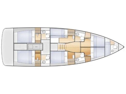 Sailboat  Sun Loft 47 Plano del barco